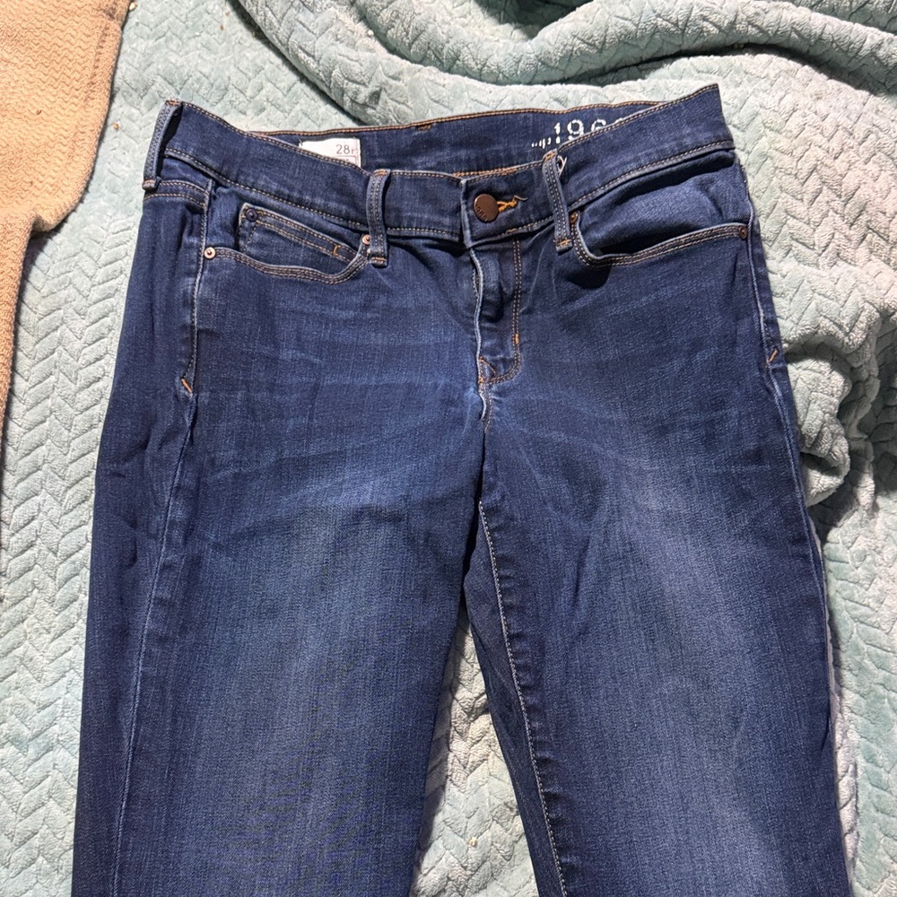 1969 Women's Skinny Jeans in Dark Blue Stretch Denim